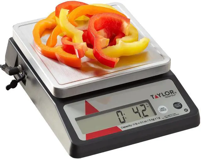 Main image of TE10FT 11-Pound Commercial Digital Portion Control Scale, 11 lb (5 kg) in 0.1 oz (1 g) Food and Cooking Scale, Tare and Hold Function, NSF, Stainless Steel Platform