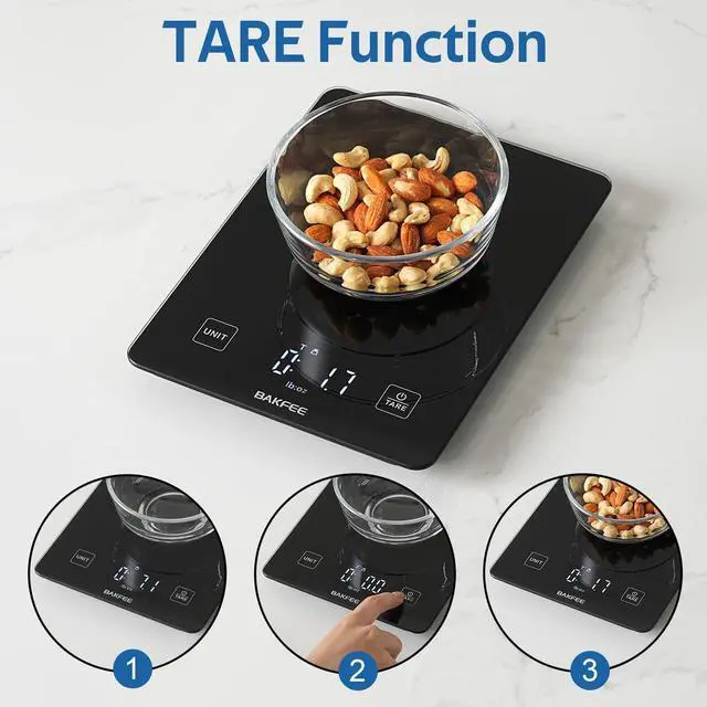 Alt view image 7 of 7 - Waterproof Food Scale, 22lb Kitchen Scale, IP67, Rechargeable, Black