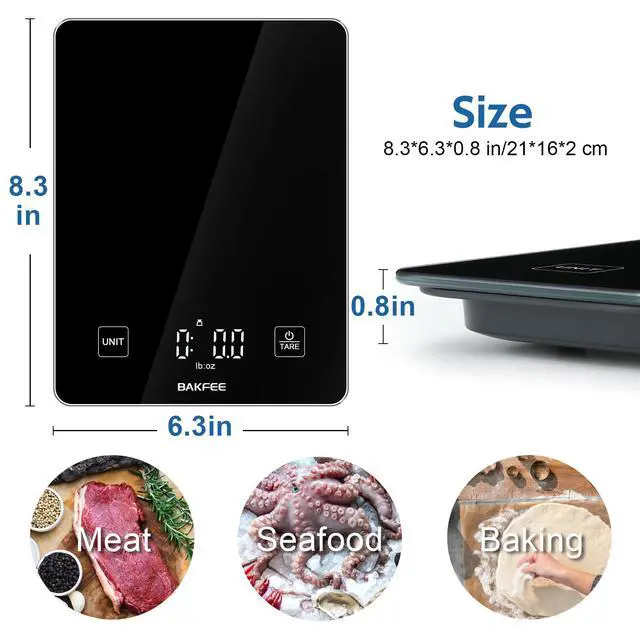 Alt view image 6 of 7 - Waterproof Food Scale, 22lb Kitchen Scale, IP67, Rechargeable, Black