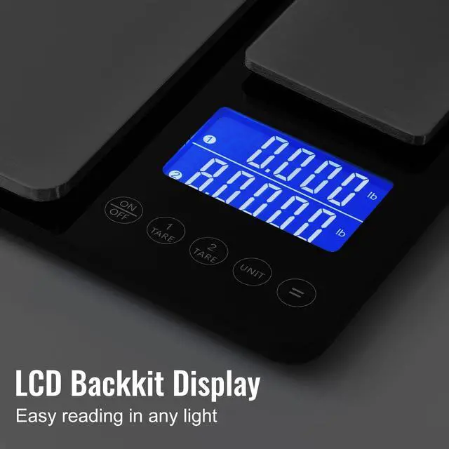 Alt view image 5 of 7 - Dual Platform Digital Kitchen Food Scale, 0.001oz/33lb