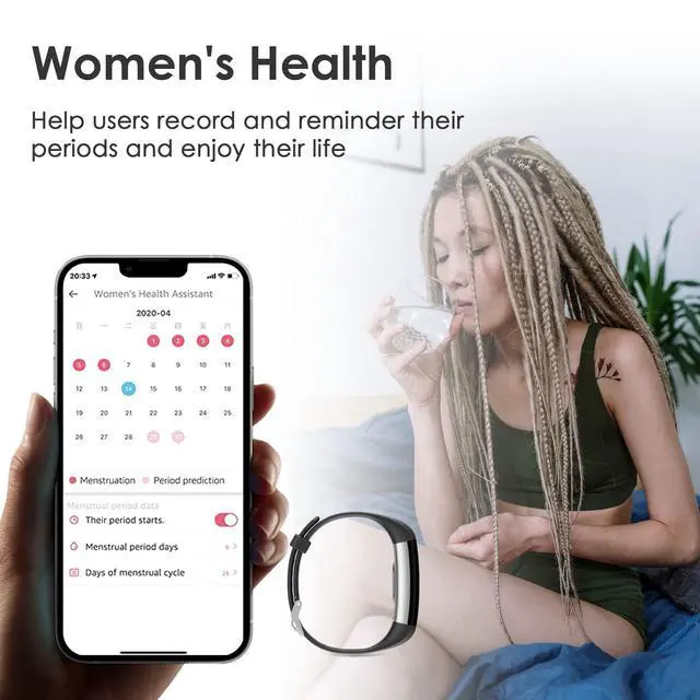 Alt view image 6 of 7 - Fitness Tracker for Men and Women, Slim Smart Bracelet with Heart Rate, Sleep & Step Counter, Calorie, Multi Sports Modes, Waterproof Pedometer Activity Tracker Watch for Parents (Black)