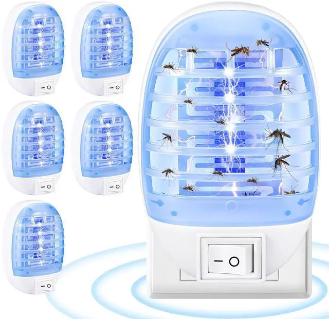 Main image of 2026 6Pack Bug Zapper Indoor Plug in Mosquito Zapper Indoor,Baby Secure Mosquito Killer for Nursery&Bedroom,Fruit Fly Zapper Insect Killer with 365nm Blue Light,Plug in Gnat Killer for Kitchen&Plant