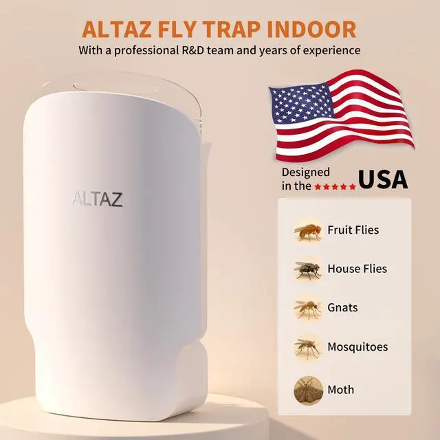 Alt view image 5 of 7 - Fly Trap Indoor Plug in Electric Bug Zapper with Six Light - Free Flying Insect Traps - Silent, Pet Safe & Mess - Gnat Catcher & Fruit Fly Killer(1 Device + 1 Refill)