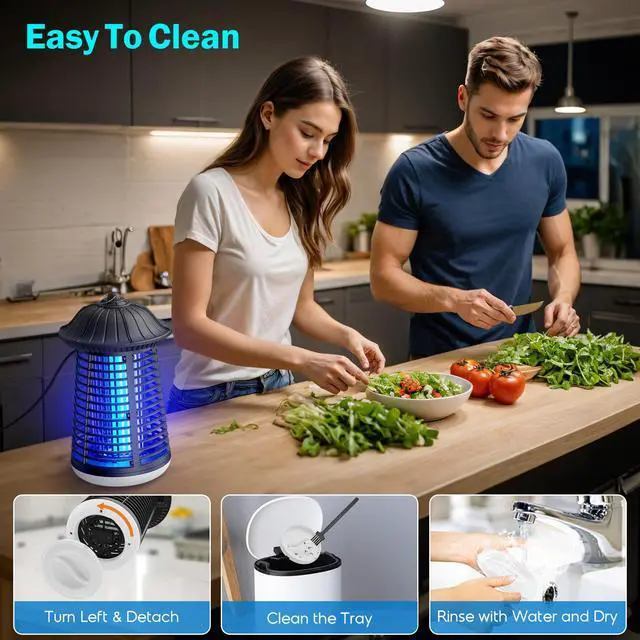 Alt view image 7 of 7 - Bug Zapper Indoor Outdoor with LED Light, Mosquito Killer Lantern, Electronic Fly Trap Insect Killer for Home, Backyard, Patio, Garden