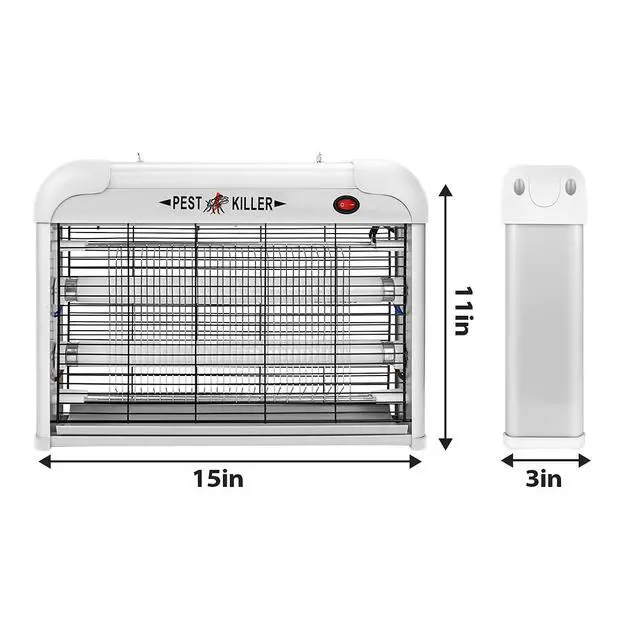 Alt view image 6 of 7 - Electric Bug Zapper Indoor with 2 Replacement UV Blue Light Attract Bulbs