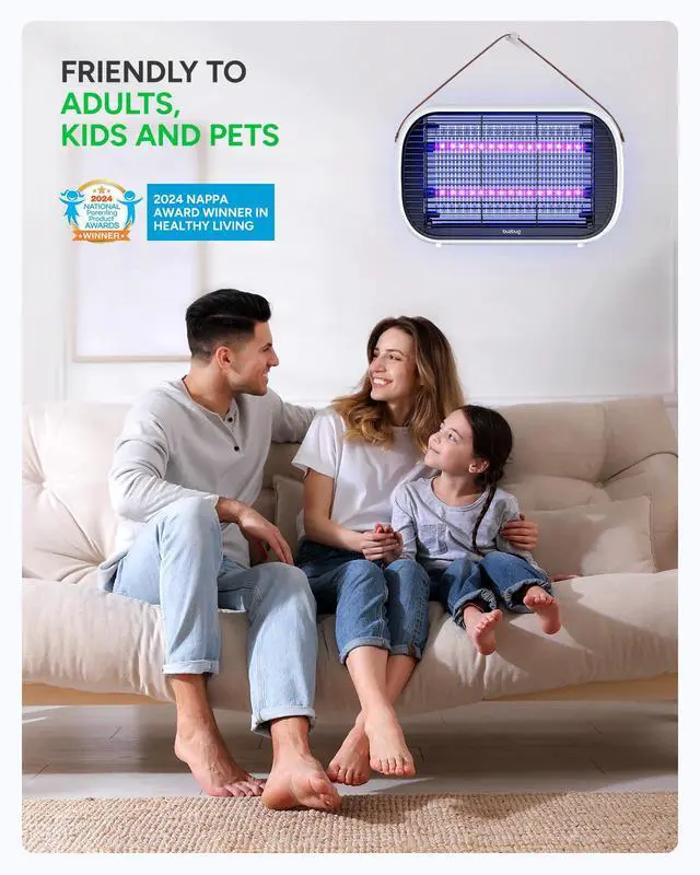 Alt view image 6 of 6 - LED Bug Zapper Indoor, 50000 H Long-Lasting LED, Energy Saving & Dual Band Attraction, High-Voltage Electric Mosquito Zapper, Fly Trap Mosquito Trap, Fly Killer -MA015B