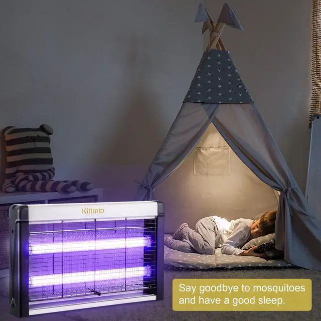 Alt view image 6 of 7 - 2 Pack 20W Indoor Bug Zapper with 2800V Grid (4 Bulbs)