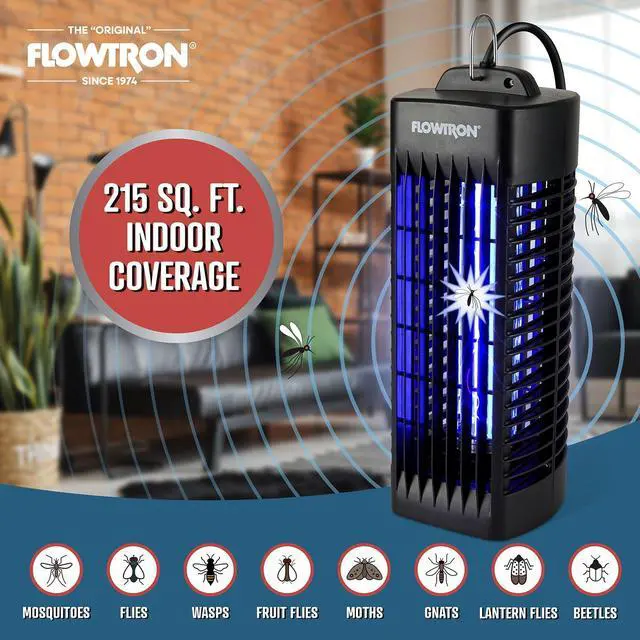Alt view image 7 of 7 - Plug-in Indoor Bug Zapper, 1000V, 215 Sq Ft, Black