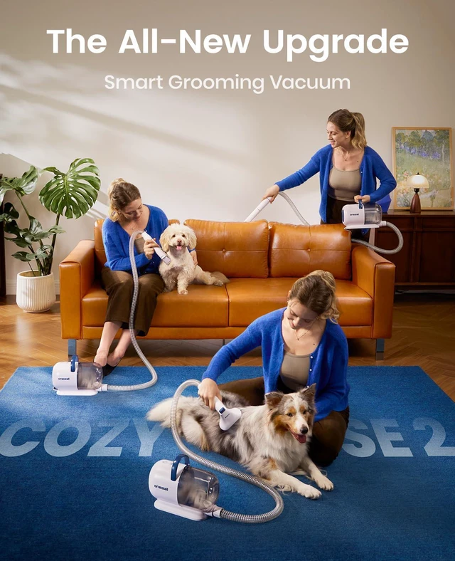 Alt view image 2 of 7 - Dog Grooming Vacuum Kit with 6 Tools