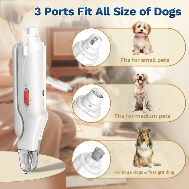 Alt view image 5 of 7 - 2-in-1 Dog & Cat Nail Clippers and Grinder with Catcher & 2 LED Lights | Stainless Steel Blade, Safety Guard, Type-C Rechargeable Low-Noise Grinder for Small, Medium & Large Pets