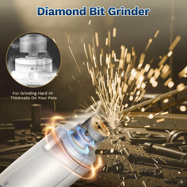 Alt view image 6 of 7 - 2-in-1 Dog & Cat Nail Clippers and Grinder with Catcher & 2 LED Lights | Stainless Steel Blade, Safety Guard, Type-C Rechargeable Low-Noise Grinder for Small, Medium & Large Pets