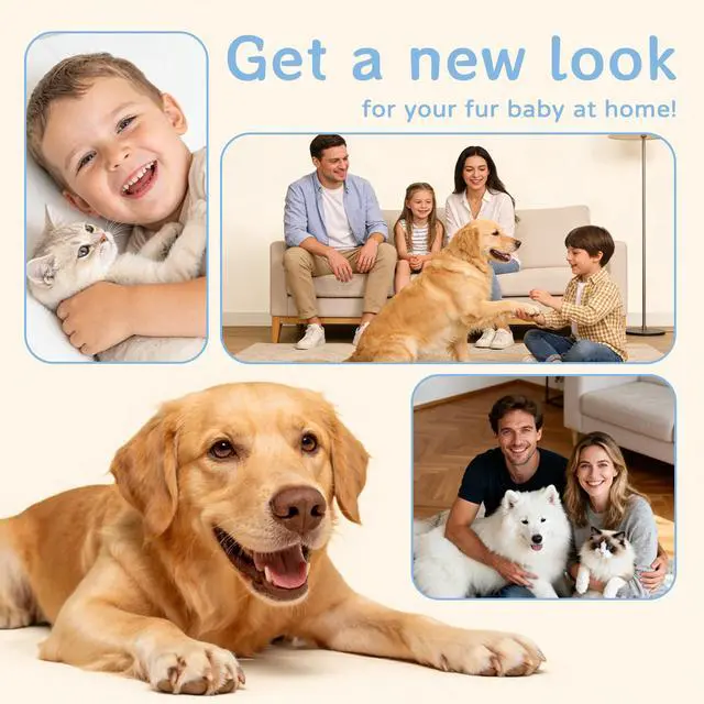 Alt view image 7 of 7 - Dog Grooming Kit, Pet Grooming Vacuum with Pet Clipper Nail Grinder, Dog Hair Vacuum with 6 Pet Grooming Tools for Dogs Cats Shedding Grooming