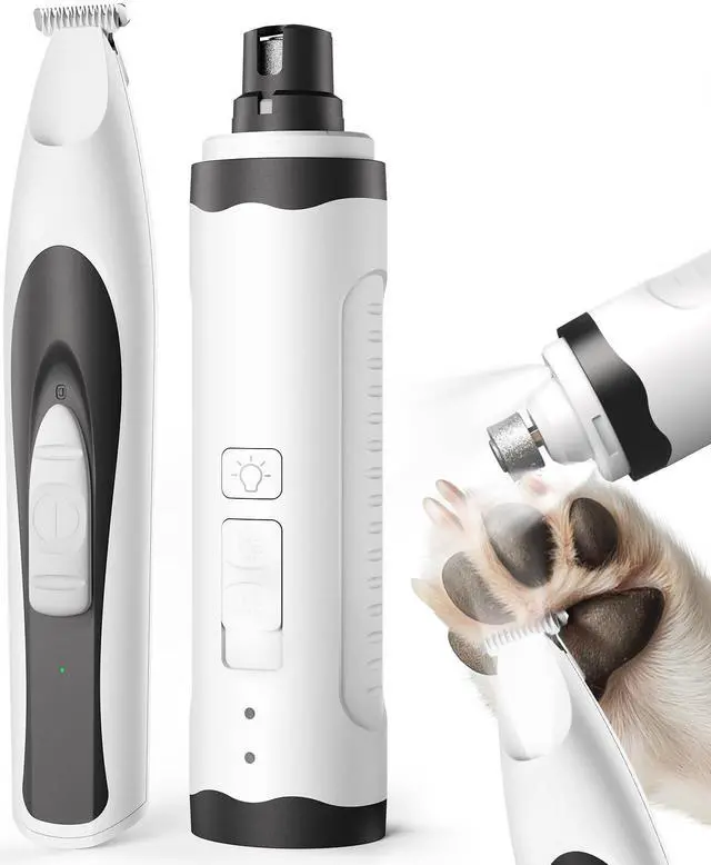 Main image of 2 in 1 Dog Nail Grinder & Paw Trimmer Kit, 2 LED Lights