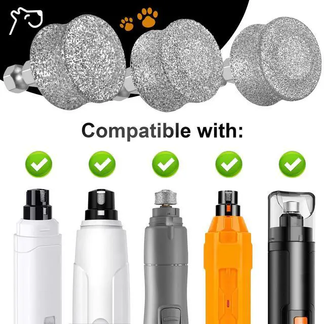 Alt view image 2 of 7 - Dog Nail Grinder Replacement Head for Most Brands and All Pets