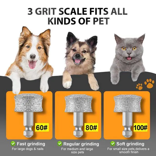 Alt view image 3 of 7 - Dog Nail Grinder Replacement Head for Most Brands and All Pets