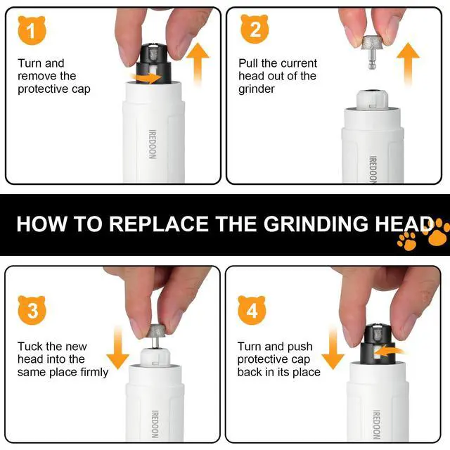 Alt view image 5 of 7 - Dog Nail Grinder Replacement Head for Most Brands and All Pets