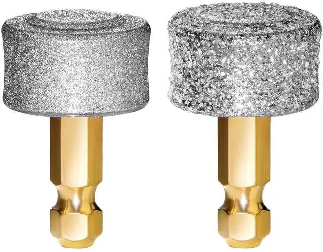 Main image of Dog Nail Grinder - Hard & Soft Replacement Heads - Small & Large Dogs - Premium Quality - Diamond Tip Drill Bit - Professional Dog Nail Trimmers - Grooming Tool kit - 2 Pack