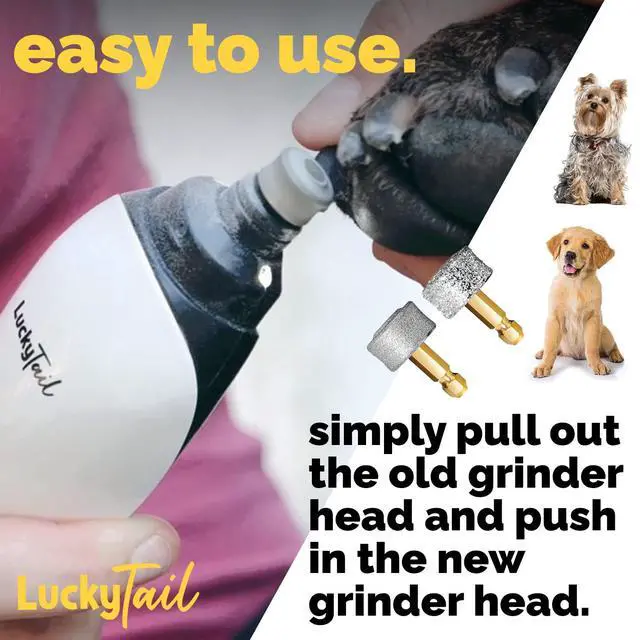Alt view image 6 of 7 - Dog Nail Grinder - Hard & Soft Replacement Heads - Small & Large Dogs - Premium Quality - Diamond Tip Drill Bit - Professional Dog Nail Trimmers - Grooming Tool kit - 2 Pack