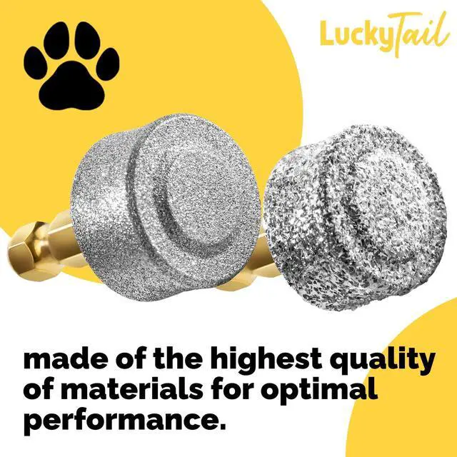 Alt view image 5 of 7 - Dog Nail Grinder - Hard & Soft Replacement Heads - Small & Large Dogs - Premium Quality - Diamond Tip Drill Bit - Professional Dog Nail Trimmers - Grooming Tool kit - 2 Pack