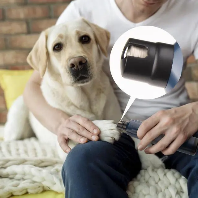 Alt view image 7 of 7 - Pet Nail Grinder for Dogs - Quiet 2-Speed Type-C Rechargeable Dog Nail Trimmer, Low Noise Paw Grooming for Dogs & Cats (Blue)