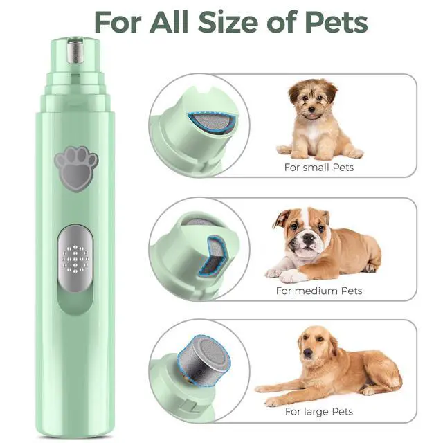 Alt view image 2 of 7 - Dog Nail Grinder, 2-Speed Rechargeable Dog Nail Trimmers for Large Medium & Small Dogs, Upgrade Professional Electric Pet Paws Grooming, Quiet Puppy Grooming Tool, for Dogs Cats