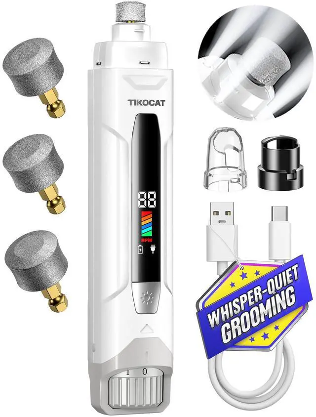 Main image of Whisper-Quiet Dog Nail Grinder 50% More Powerful for Sensitive Dogs,Cats