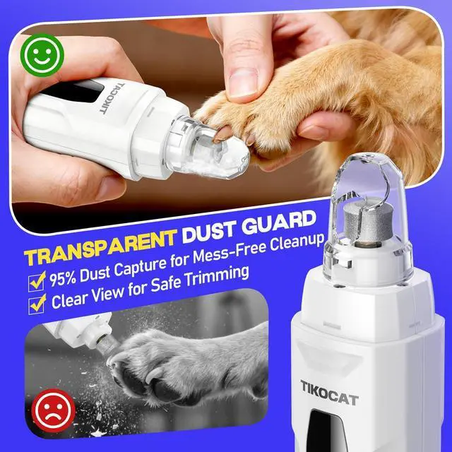 Alt view image 7 of 7 - Whisper-Quiet Dog Nail Grinder 50% More Powerful for Sensitive Dogs,Cats