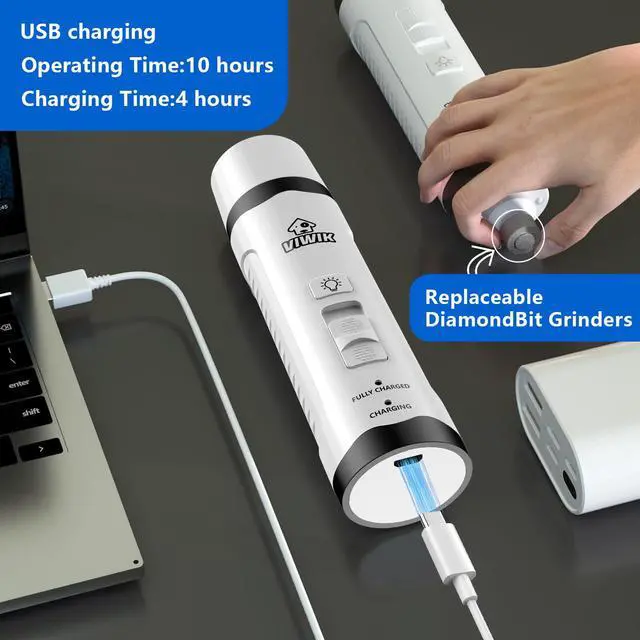 Alt view image 5 of 7 - Dog Nail Trimmers with Light, Cat Dog Nail Clippers, Dog Nail Grinder Quiet for Large Medium Small Dogs Paw & Cats Claw, Electric 2-Speed Pet Toenail Grooming Supplies, Gifts for Dog Lovers.