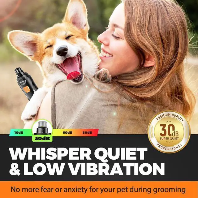 Alt view image 2 of 7 - Whisper Quiet Dog Nail Grinder Safe & Stress-Free for Sensitive Dogs Cats