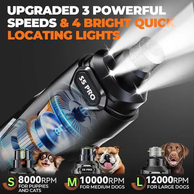 Alt view image 3 of 7 - Whisper Quiet Dog Nail Grinder Safe & Stress-Free for Sensitive Dogs Cats