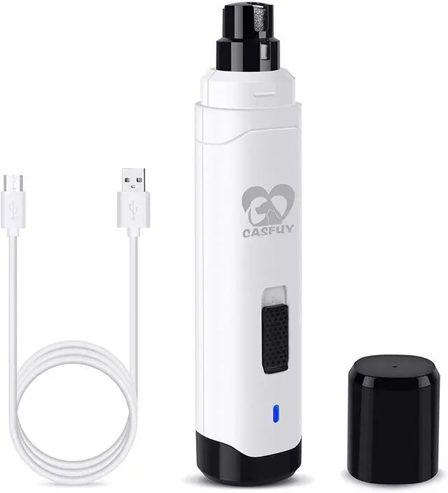 Main image of Dog Nail Grinder Upgraded - Professional 2-Speed Whisper-Quiet Electric Pet Nail Trimmer Painless Paws Grooming & Smoothing for Small Medium Large Dogs & Cats (White)