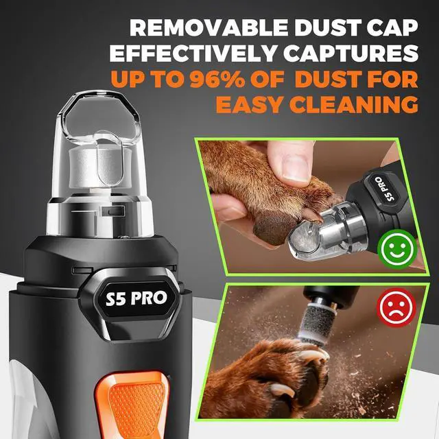 Alt view image 7 of 7 - Whisper Quiet Dog Nail Grinder Safe & Stress-Free for Sensitive Dogs Cats