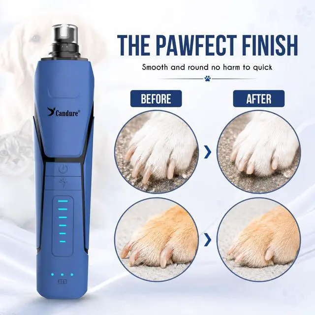 Alt view image 5 of 7 - Whisper Quiet Dog Nail Grinder with 360 Degree LED Light, 6-Speed Rechargeable Pet Nail Trimmers with Extra Grinding Head for Safe, Stress-Free Grooming for All Pet Sizes