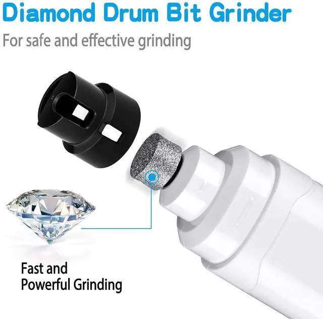 Alt view image 2 of 7 - Dog Nail Grinder Upgraded - Professional 2-Speed Whisper-Quiet Electric Pet Nail Trimmer Painless Paws Grooming & Smoothing for Small Medium Large Dogs & Cats (White)