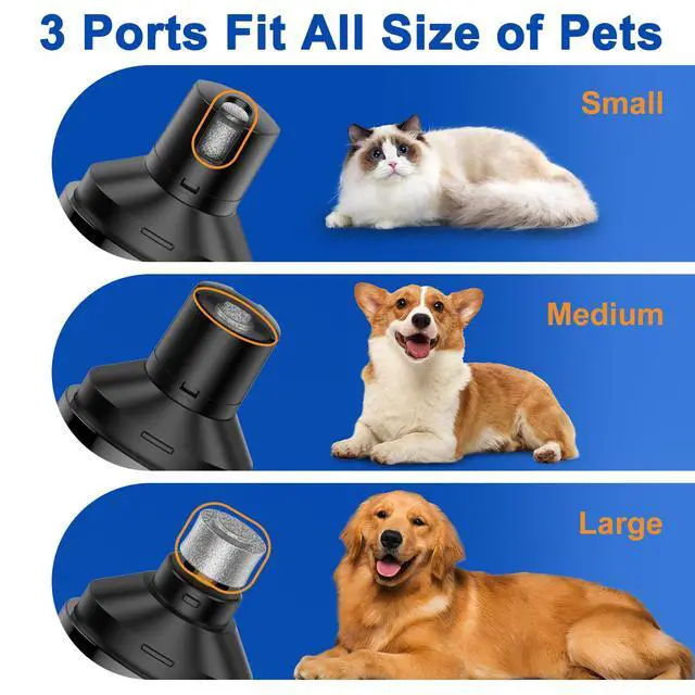 Alt view image 2 of 7 - Dog Nail Grinder, Quiet and Low-Vibration Dog Nail Trimmers for Large Dogs, Medium, Small Dogs Cats Pets, Upgrade Professional Electric Pet Paws Toenail Grooming Tool Black