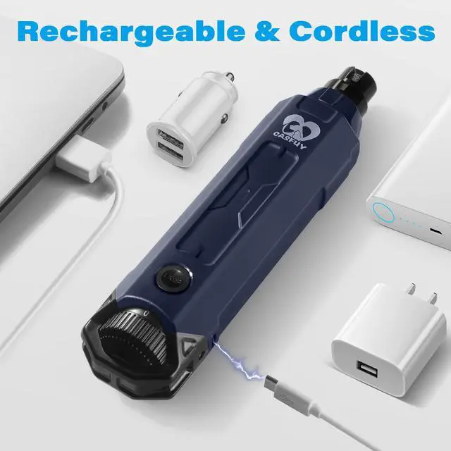Alt view image 6 of 7 - 6-Speed Dog Nail Grinder - Newest Enhanced Pet Nail Grinder Super Quiet Rechargeable Electric Dog Nail Trimmer Painless Paws Grooming & Smoothing Tool for Large Medium Small Dogs (Blue)