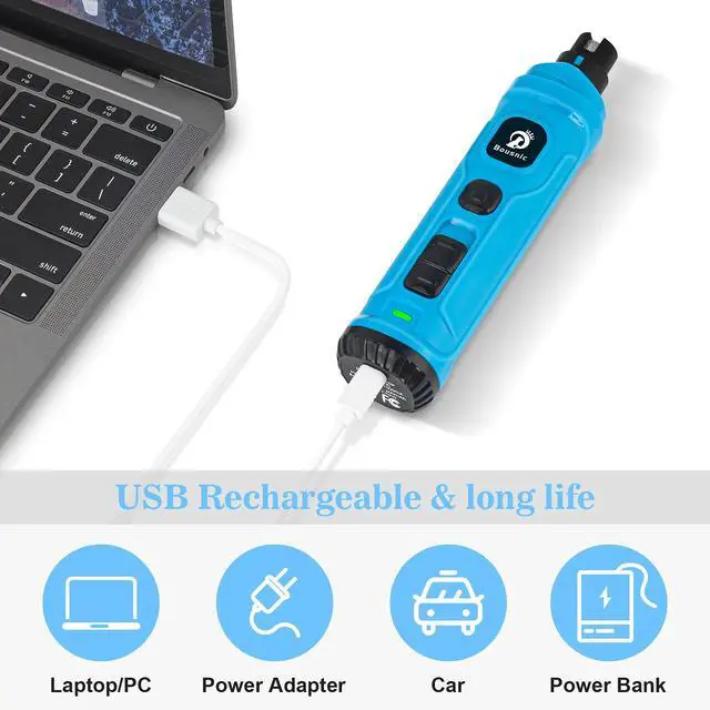 Alt view image 6 of 7 - Dog Nail Grinder with 2 LED Light - Super Quiet Pet Nail Grinder Powerful 2-Speed Electric Dog Nail Trimmer File Toenail Grinder for Puppy Small Medium Large Breed Dogs & Cats (Blue)