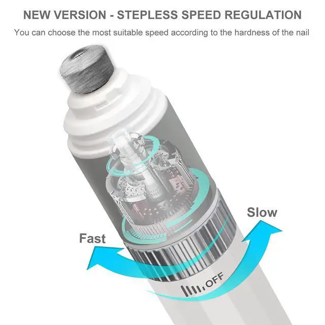 Alt view image 3 of 7 - Dog Nail Grinder and Clippers Quiet with 10h Working Time Professional Pet Nail Trimmer Stepless Speed Regulation Pet Nail Grinder Electric Nail File for Large Medium Small Dogs and Cats
