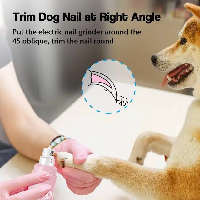 Alt view image 7 of 7 - Dog Nail Grinder Upgraded - Professional 2-Speed Whisper-Quiet Electric Pet Nail Trimmer Painless Paws Grooming & Smoothing for Small Medium Large Dogs & Cats