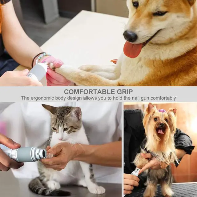 Alt view image 7 of 7 - Dog Nail Grinder and Clippers Quiet with 10h Working Time Professional Pet Nail Trimmer Stepless Speed Regulation Pet Nail Grinder Electric Nail File for Large Medium Small Dogs and Cats