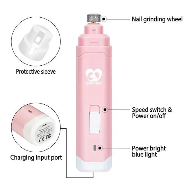 Alt view image 5 of 7 - Dog Nail Grinder Upgraded - Professional 2-Speed Whisper-Quiet Electric Pet Nail Trimmer Painless Paws Grooming & Smoothing for Small Medium Large Dogs & Cats