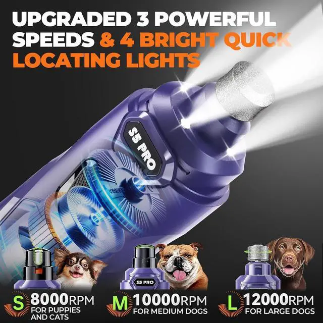Alt view image 3 of 7 - Whisper Quiet Dog Nail Grinder Safe & Stress-Free for Sensitive Dogs Cats