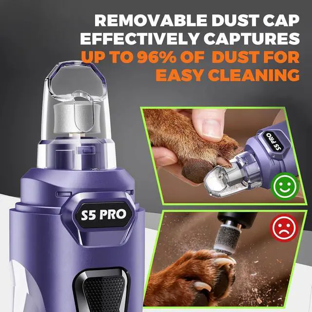 Alt view image 7 of 7 - Whisper Quiet Dog Nail Grinder Safe & Stress-Free for Sensitive Dogs Cats