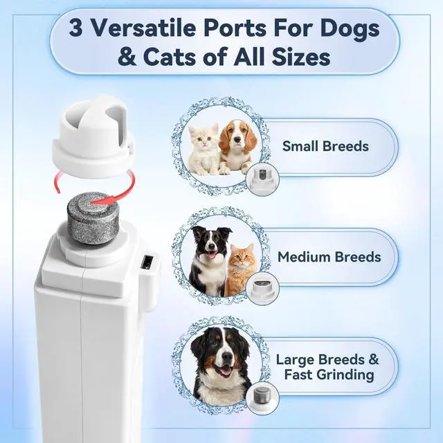 Alt view image 6 of 7 - 2-in-1 Quiet Electric Pet Nail Clipper & Grinder with Light for Dogs Cats