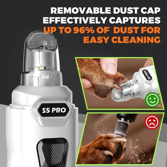 Alt view image 7 of 7 - Whisper Quiet Dog Nail Grinder Safe & Stress-Free for Sensitive Dogs Cats