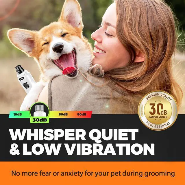 Alt view image 2 of 7 - Whisper Quiet Dog Nail Grinder Safe & Stress-Free for Sensitive Dogs Cats
