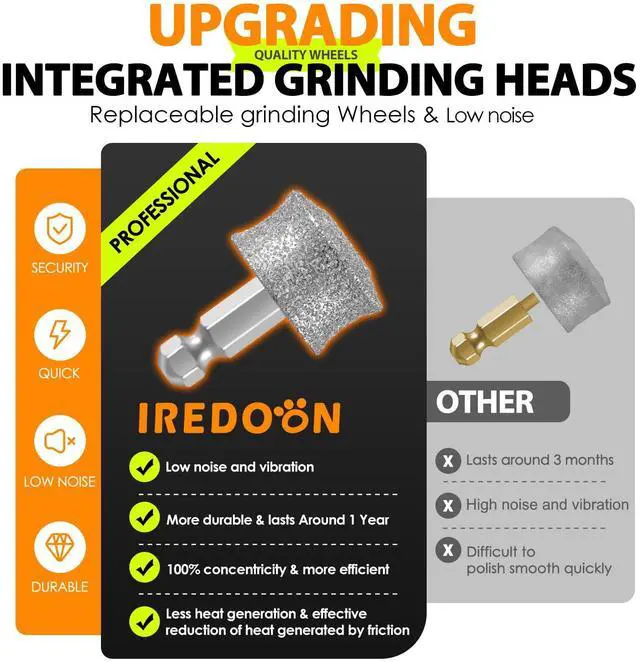 Alt view image 7 of 7 - Dog Nail Grinder with 4 LED Lights, 3 Speeds Super Quiet for Pets