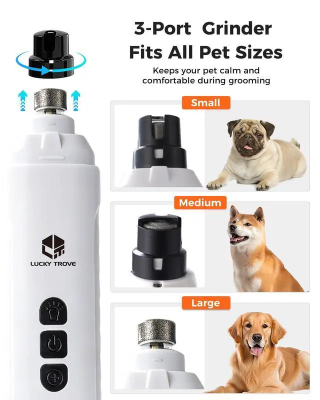 Alt view image 7 of 7 - 2026 New Silent Dog Nail Grinder, Brushless Motor Drive 40db Ultra-Quiet