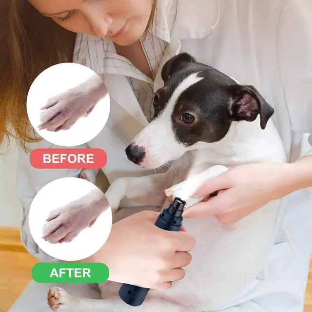 Alt view image 7 of 7 - Dog Nail Grinder with LED Light - Upgraded 2-Speed Electric Pet Nail Trimmer Powerful Painless Paws Grooming & Smoothing for Small Medium Large Dogs & Cats (Dark Blue)