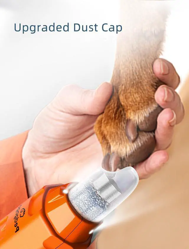 Alt view image 2 of 7 - 6-Speed Dog Nail Grinder& 3 Grinding Heads with 2 LED Lights